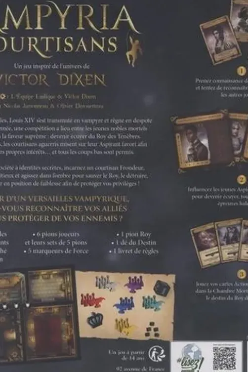 Vampyria Courtisans. Un jeu inspiré de l'univers de Victor Dixen