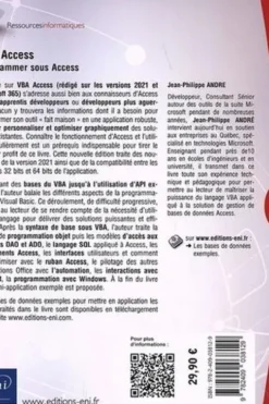 VBA Access. Programmer sous Access, Jean-Philippe André
