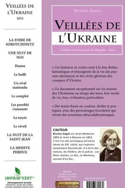 Veillées de l'Ukraine. Veillées du hameau près de Dikagnka - 1832, Nicolas Gogol