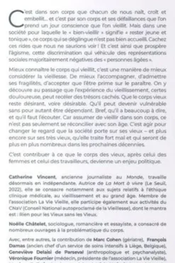 Vieillir dans son corps. Du paraitre à l'être, Catherine Vincent