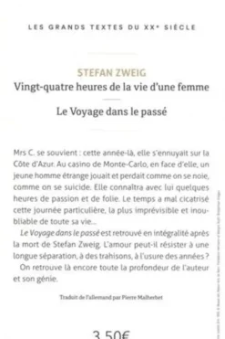 Vingt-quatre heures de la vie d'une femme & Le Voyage dans le passé, Stefan Zweig