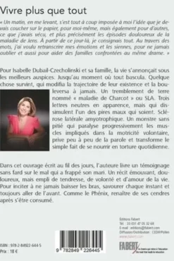 Vivre plus que tout. Une famille face à la maladie de Charcot, Isabelle Dubail-Czecholinski
