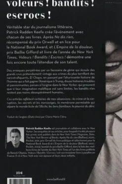 Voleurs ! Bandits ! Escrocs ! Douze récits stupéfiants de crimes et de châtiments, Patrick Radden Keefe