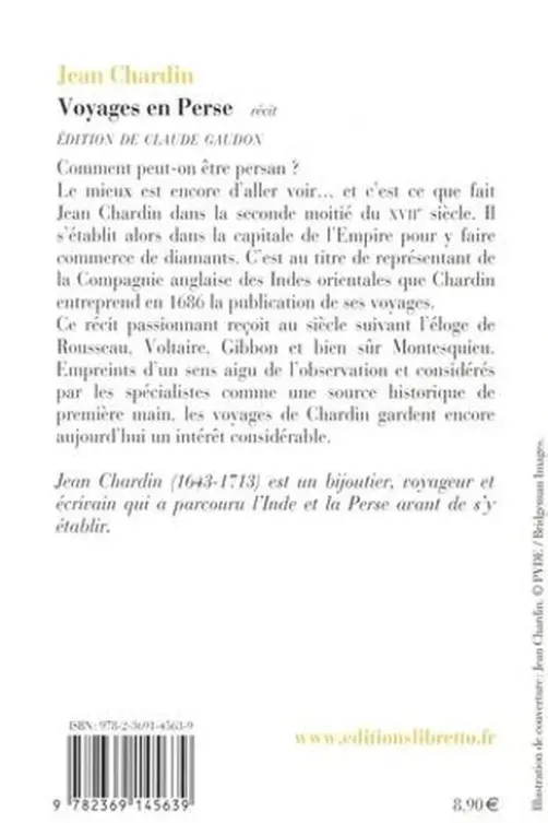 Voyages en Perse, Jean Chardin