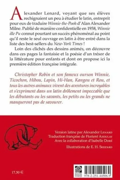 Winnie ille Pu. Winnie le Pfou, Edition bilingue français-latin, Alan Alexander Milne