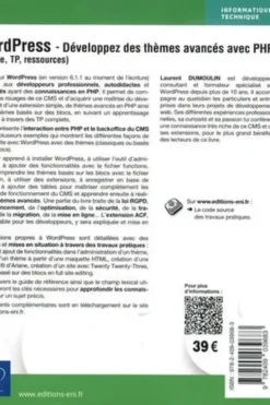 WordPress. Développez des thèmes avancés avec PHP (théorie, TP, ressources), 5e édition, Laurent Dumoulin